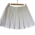 Brooks Brothers Country Club white pleated A-line chino skirt