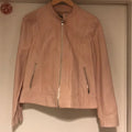 Cole haan blush pink leather jacket size L NWT