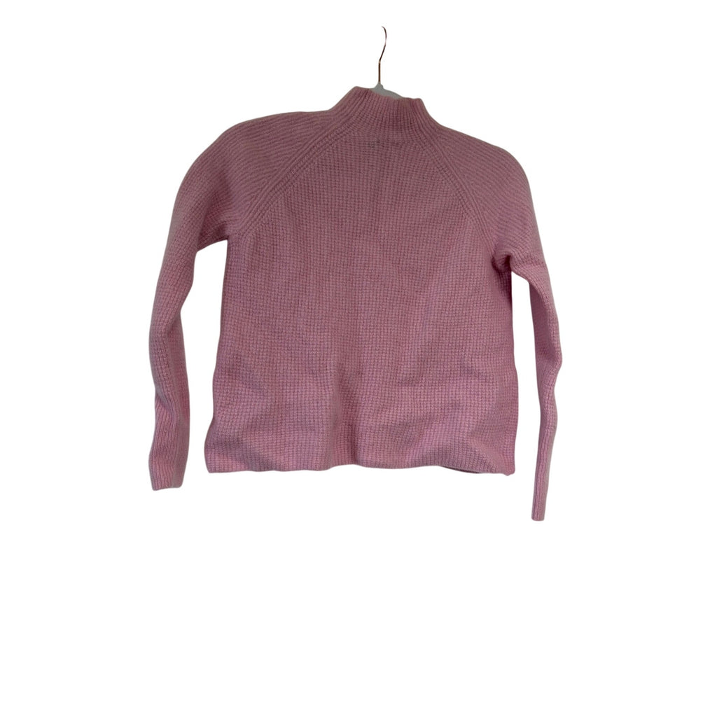 Vineyard Vines 100% Cashmere Pink Waffle Knit Mock Neck Sweater Womens S