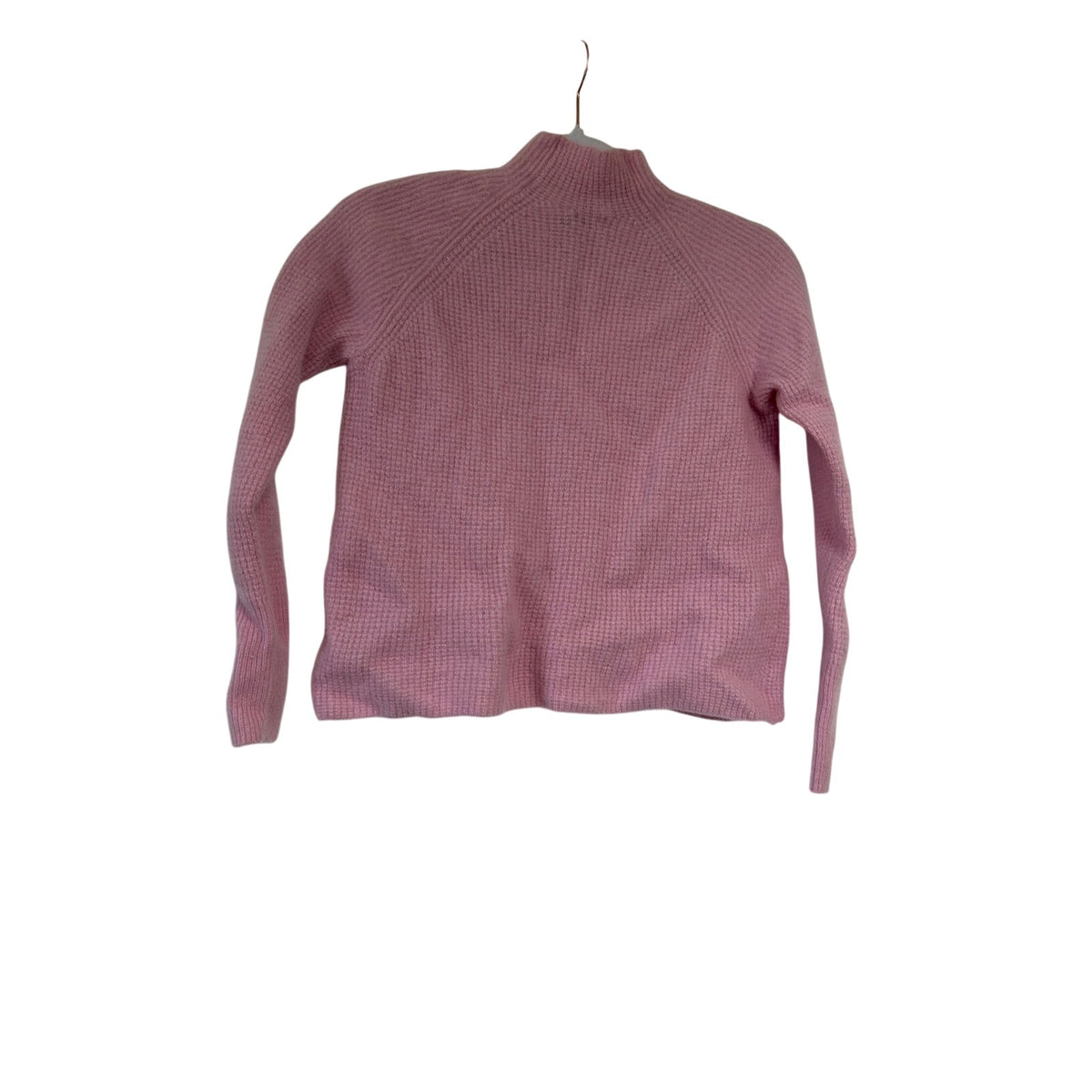 Vineyard Vines 100% Cashmere Pink Waffle Knit Mock Neck Sweater Womens S