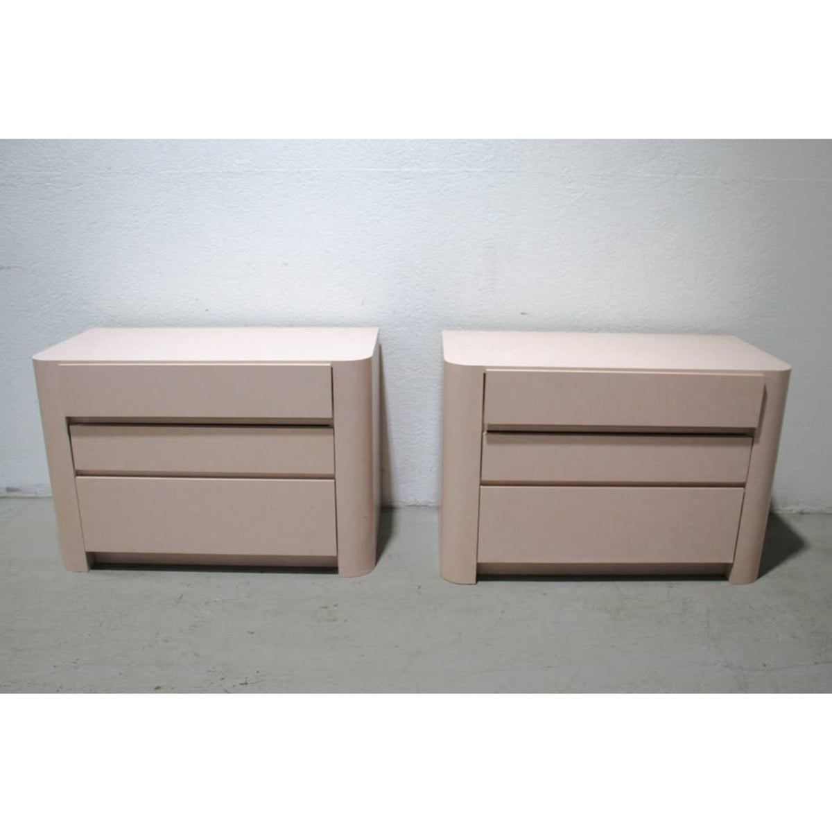 Coastal grandmother Blush Pink Dresser - Vintage  80s   lots of storage