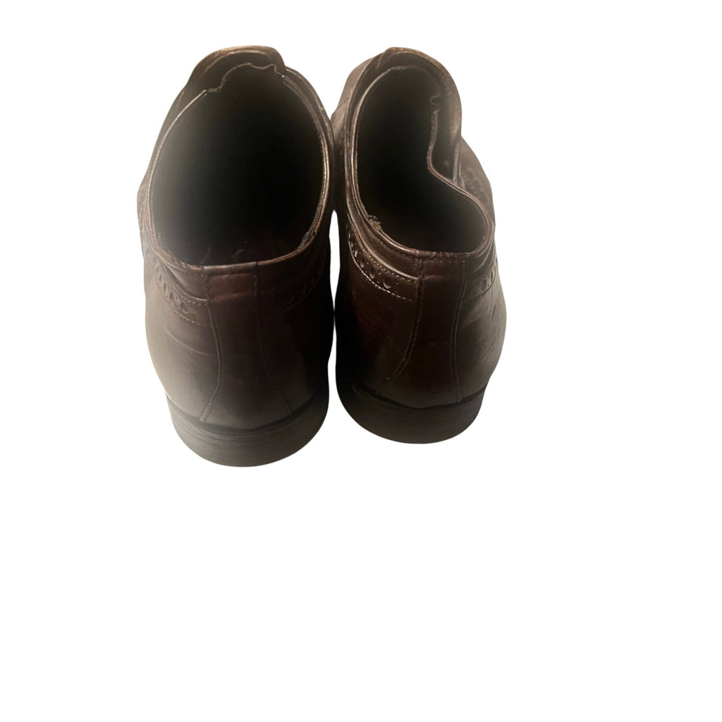 Prada Archive Laceless Elastic Wingtip Brogues Brown Leather Mens US 10.5 Vintage