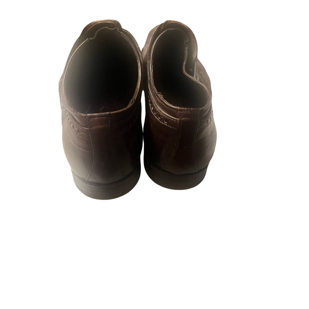 Prada Archive Laceless Elastic Wingtip Brogues Brown Leather Mens US 10.5 Vintage