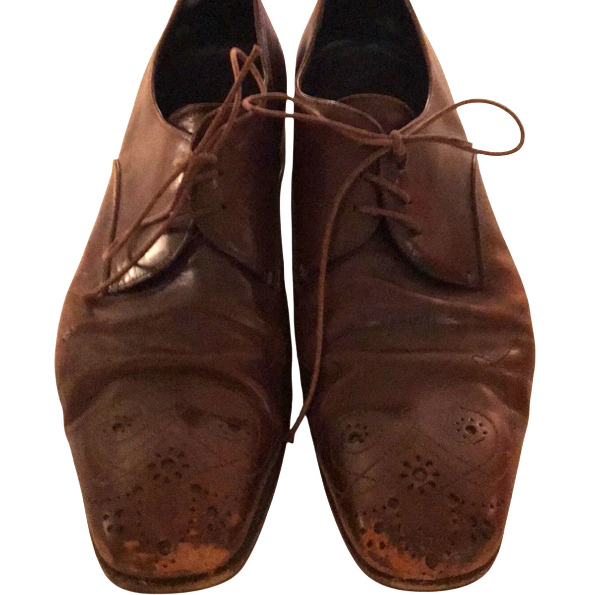PRADA men’s wingtip oxfords.  Brown size 10.5