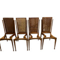 Set of 6 Vintage Cane Back Dining Chairs Sculptural Wood Frames  MCM