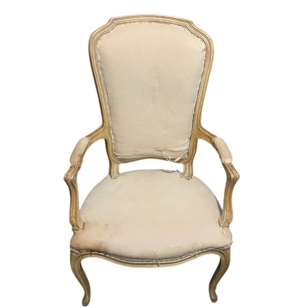 Set of 6 Vintage Italian Cane Back Dining Chairs Ready to Upholster