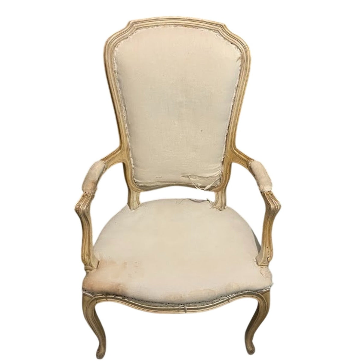 Set of 6 Vintage Italian Cane Back Dining Chairs Ready to Upholster