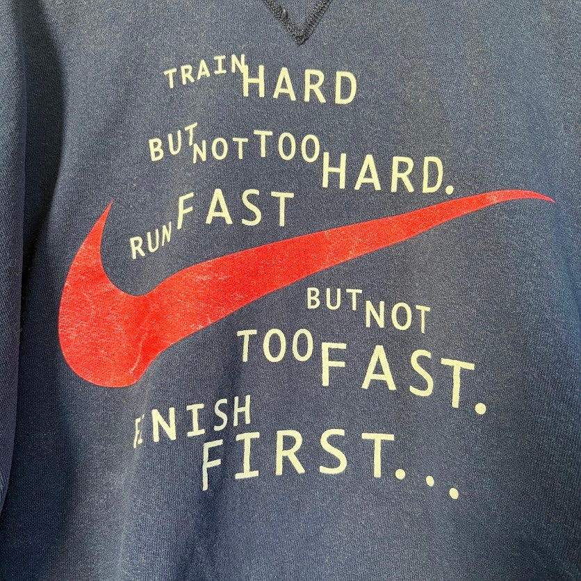 Vintage 90s Nike Women’s Campaign “Finish First” Sweatshirt Made in USA  M