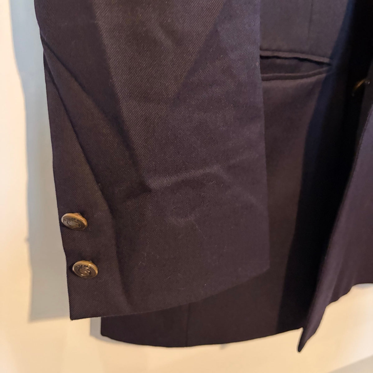 Vintage Pierre Cardin Navy Wool Double Breasted Blazer 40R | Old Money Ivy
