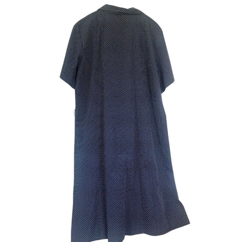 Vintage Carolina Maid Polka Dot Shirt Dress Made in USA Belted Midi