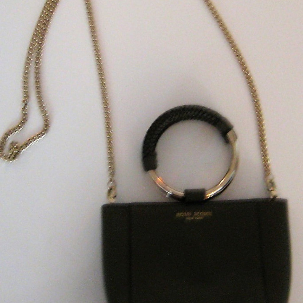 Henri Bendel Marqui Woven Bangle Bracelet Bag | Black Leather | Dust Bag Include