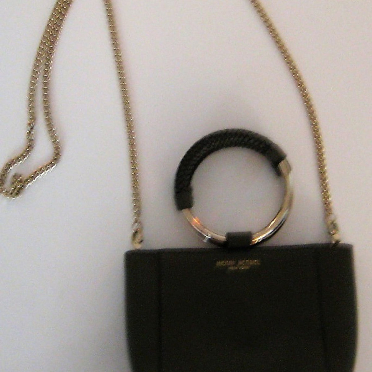 Henri Bendel Marqui Woven Bangle Bracelet Bag | Black Leather | Dust Bag Include
