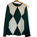 Tory Burch Green Sequin Argyle Sweater NWT Size 4 | Holiday Party Sparkle