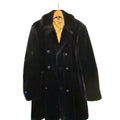 Vintage Royal Sealino Black Faux Fur Coat Large | Old Hollywood Glamour