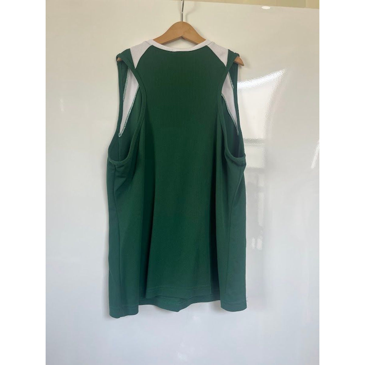 Vintage Champion Green White Basketball Jersey Tank Size L