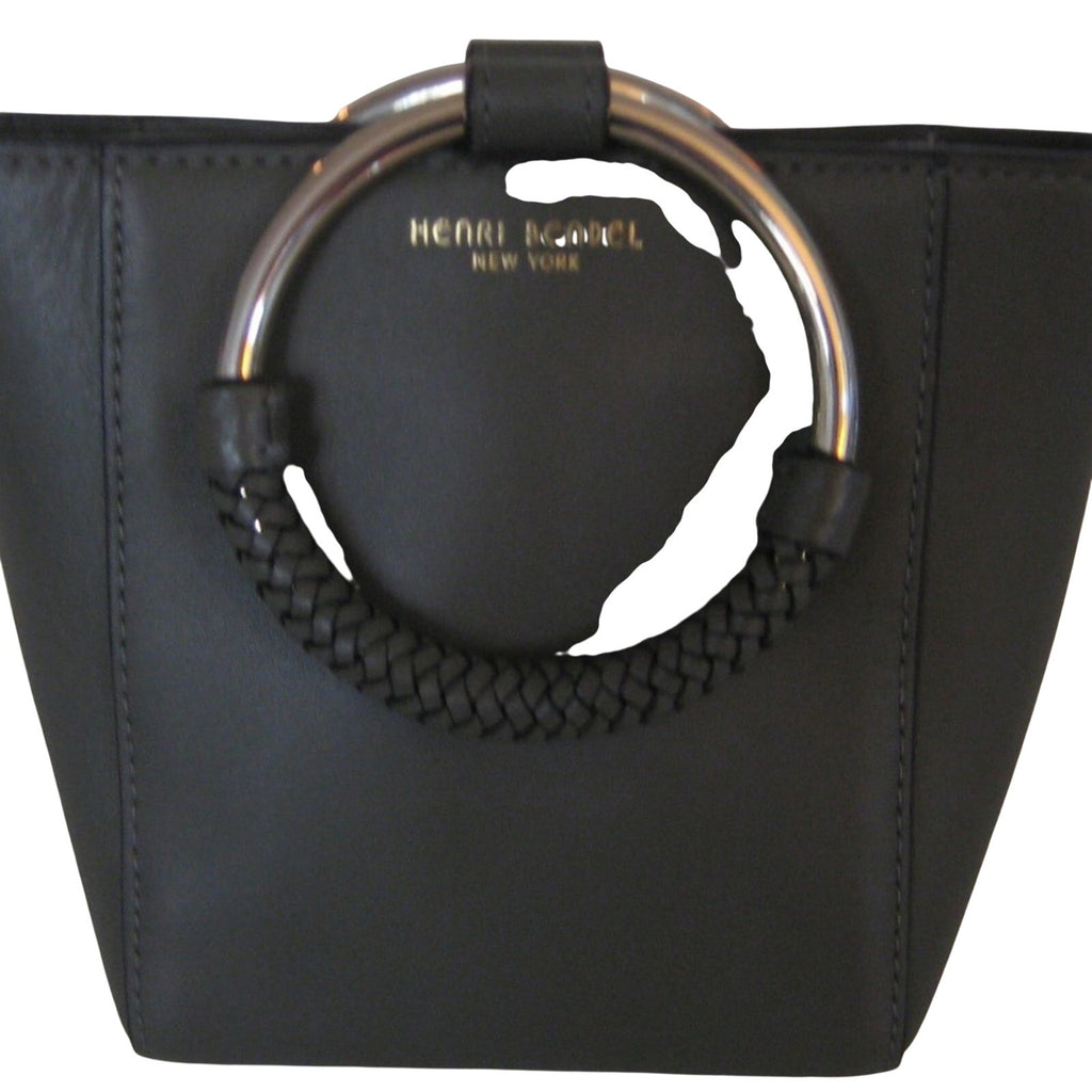 Henri Bendel Marqui Woven Bangle Bracelet Bag | Black Leather | Dust Bag Include