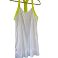 NWT Ralph Lauren US Open Tennis Dress M White Neon Yellow Pleated Pink Pony