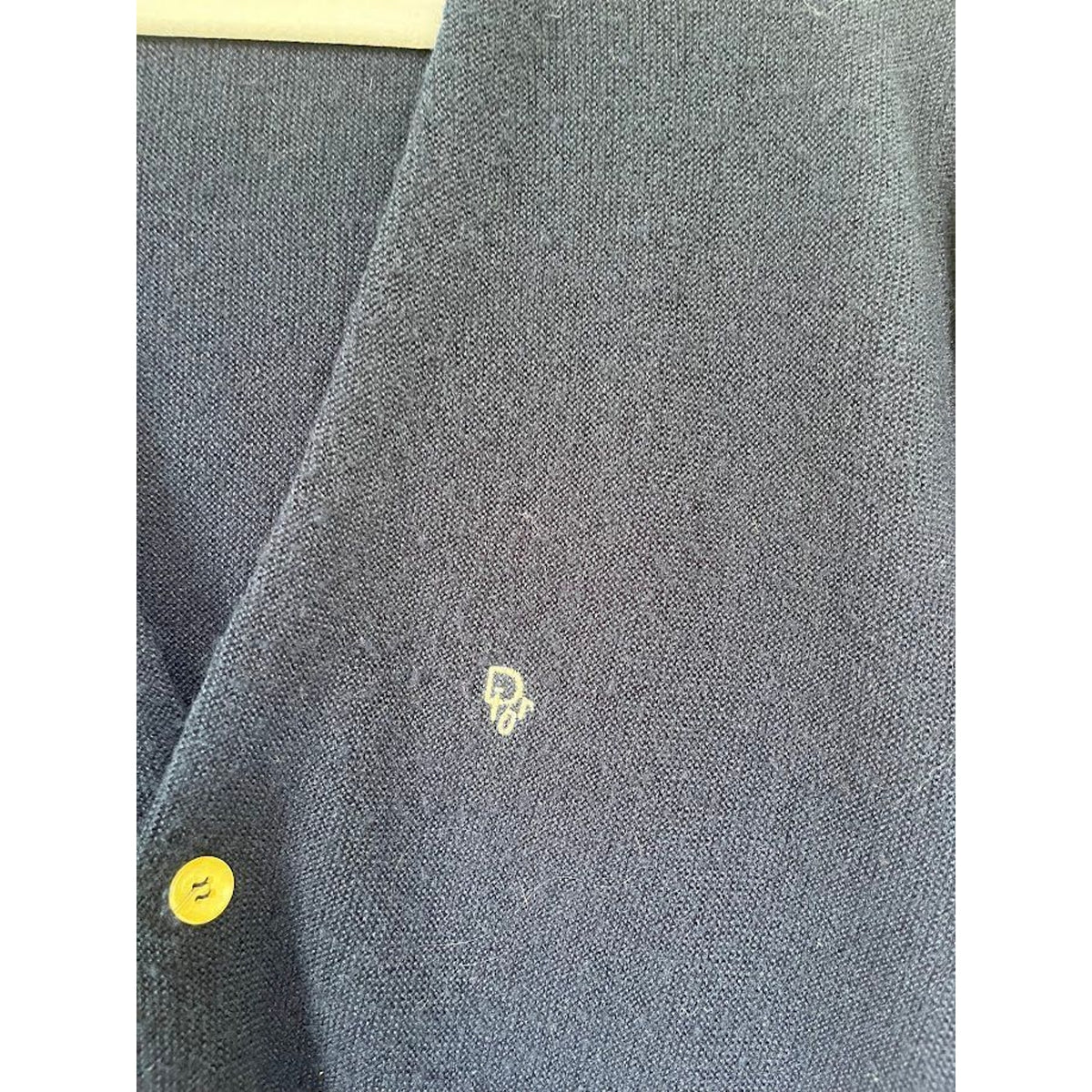 Christian Dior New York + Paris Navy Golf Sweater | 1970s | M