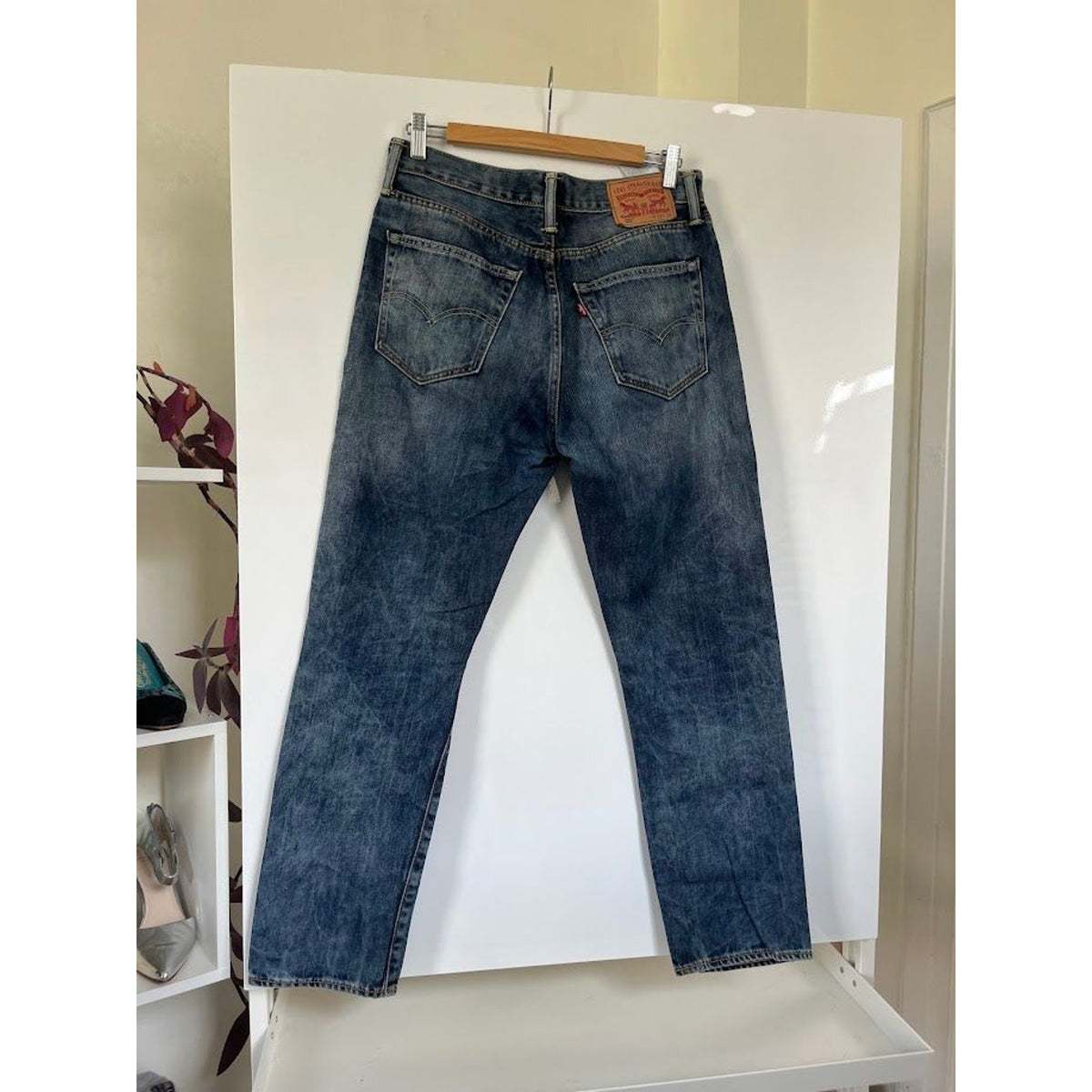 Levi's 522 Slim Taper Jeans 32x32 mens Med wash Faded Discontinued 2014