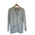 Vintage Parisian Wool Cardigan Jacket Gold Buttons Old Money 80s French