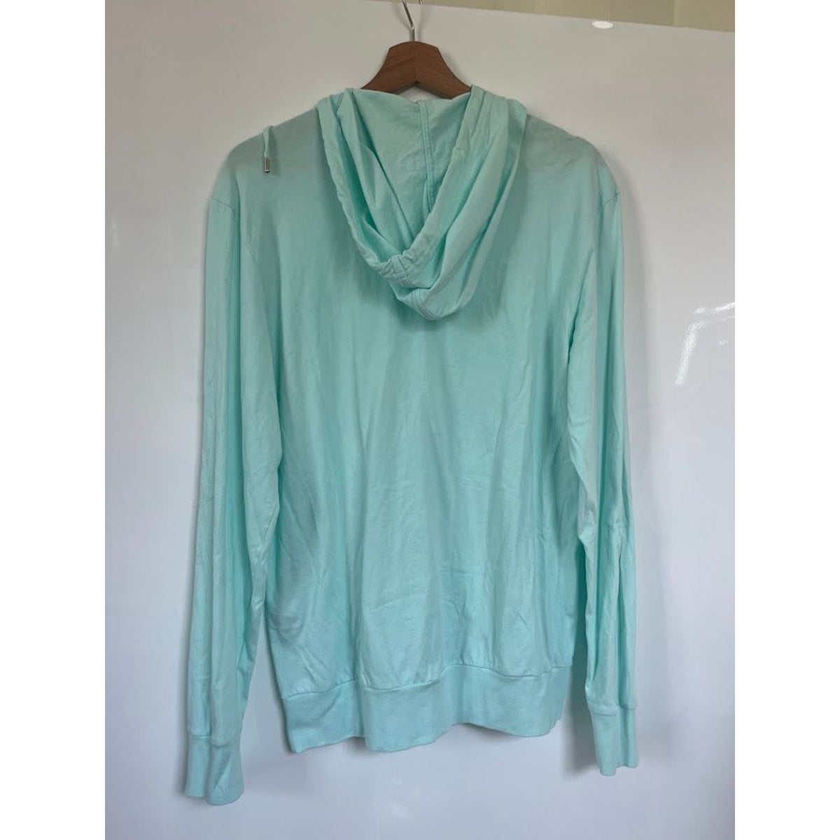Lacoste Mint Green Lightweight Hoodie Size L Crocodile Logo