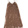 Zara Rose Gold Sequin Slip Dress Homecoming Formal Party Midi Size M