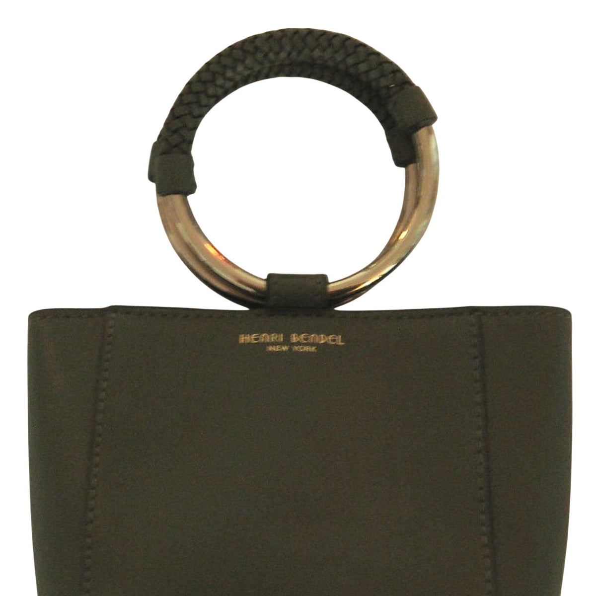 Henri Bendel Marqui Woven Bangle Bracelet Bag | Black Leather | Dust Bag Include