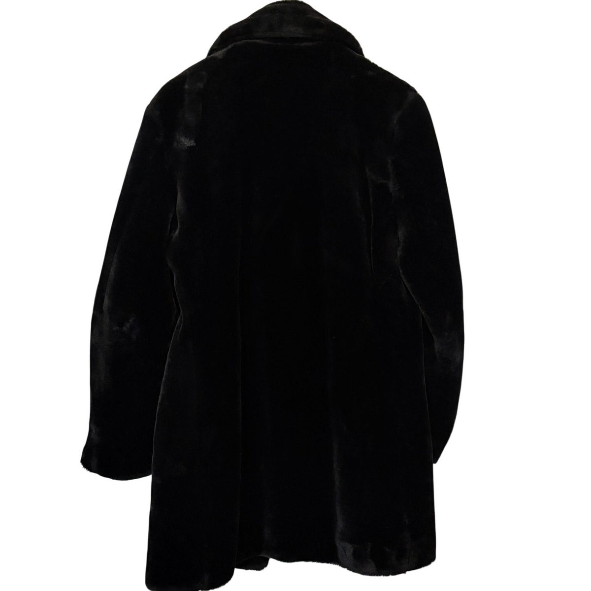 Vintage Royal Sealino Black Faux Fur Coat Large | Old Hollywood Glamour