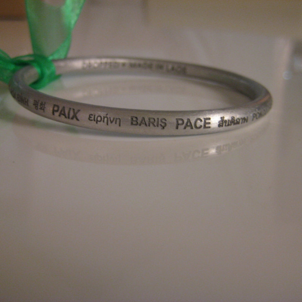 Bomb to Bracelet - Peace around the world Bangle- last one!