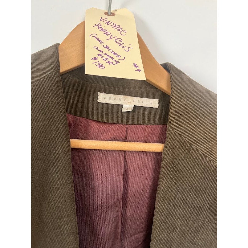 Vintage 90s Perry Ellis Corduroy Jacket Marc Jacobs Era Deconstructed.