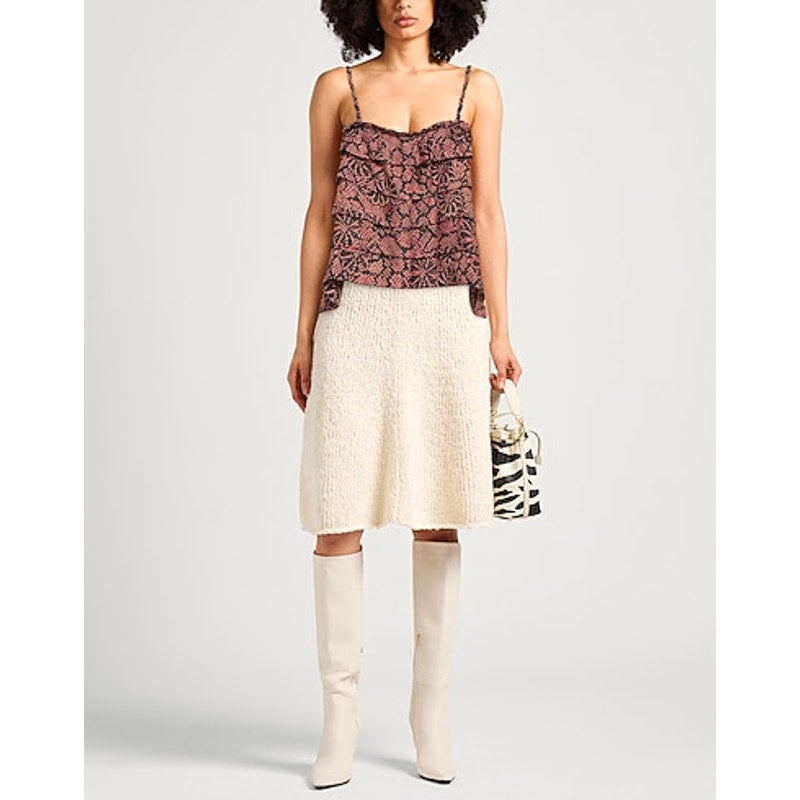 NWT Ulla Johnson Desi Cami · Silk Pink Thistle Snakeskin Tiered Ruffle · Sz 8