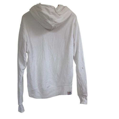 Adidas Originals Pride Rainbow Trefoil Hoodie White Pullover Men's S