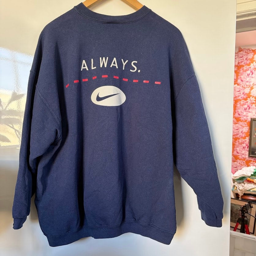 Vintage 90s Nike Women’s Campaign “Finish First” Sweatshirt Made in USA  M
