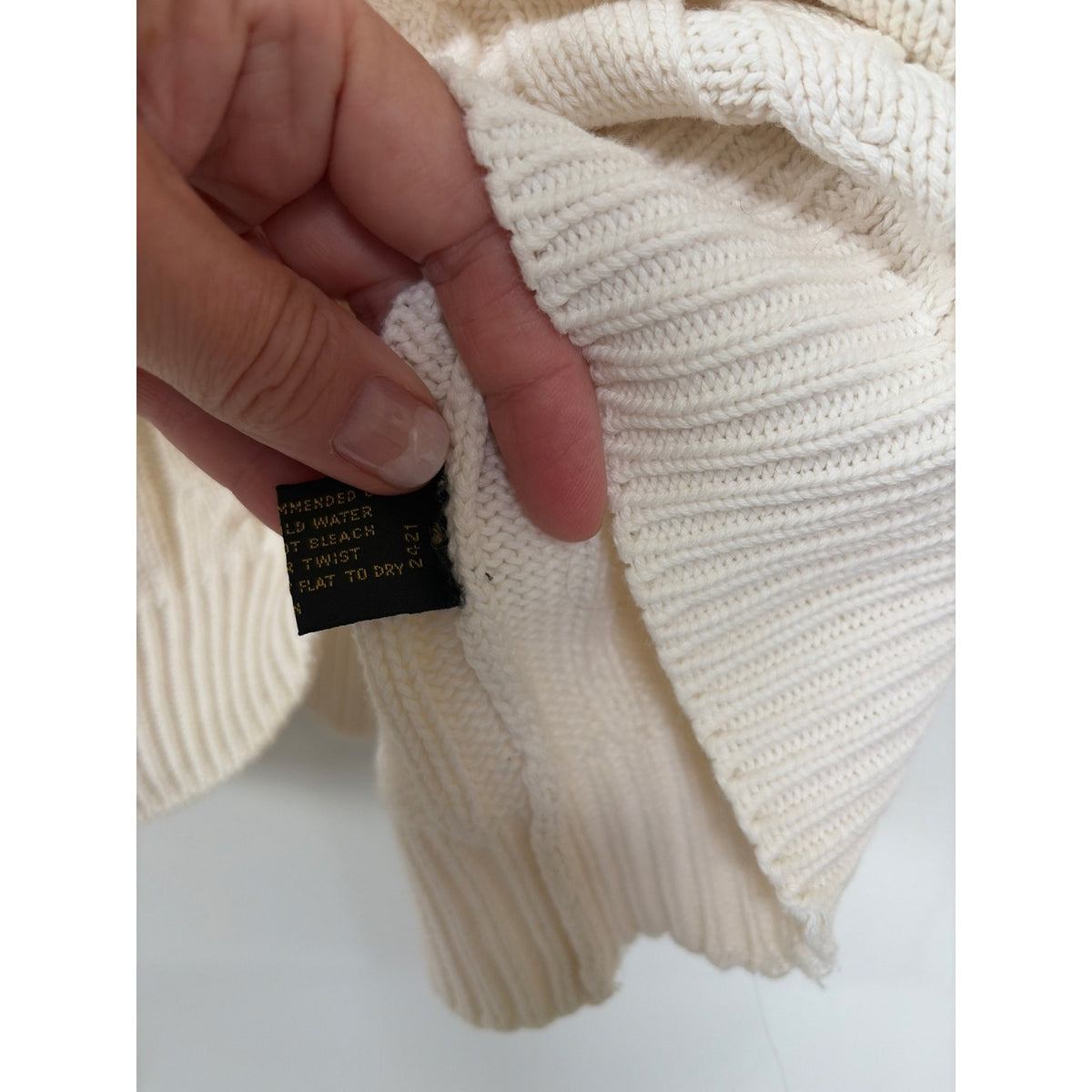 Vintage Britches of Georgetowne Cream Cable Knit Tennis Sweater Vest Mens L
