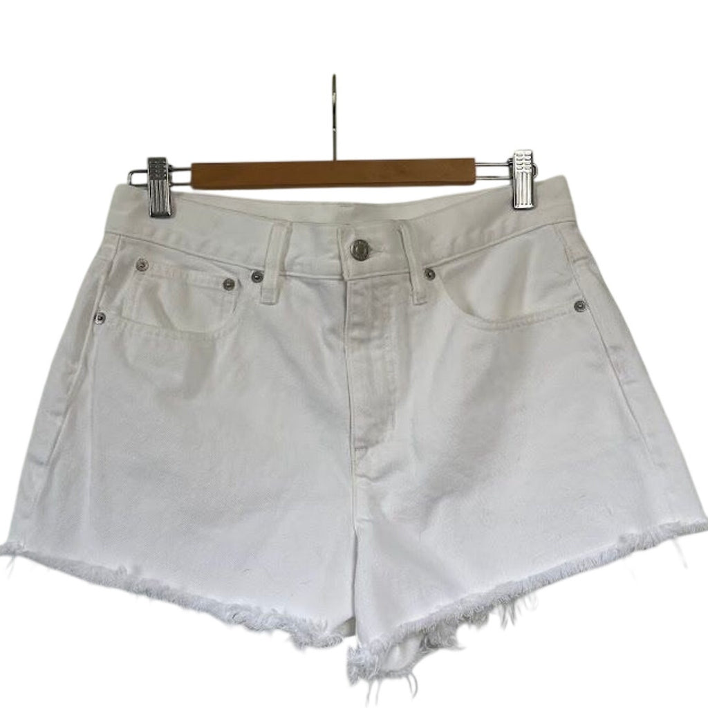 J.Crew White relaxed Denim Cutoffs | 28