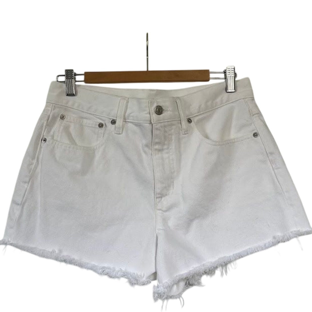 J.Crew White relaxed Denim Cutoffs | 28