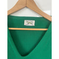 Vintage 80s JCPenney The Fox Sweater XL Augusta Green Preppy V Neck