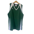 Vintage Champion Green White Basketball Jersey Tank Size L