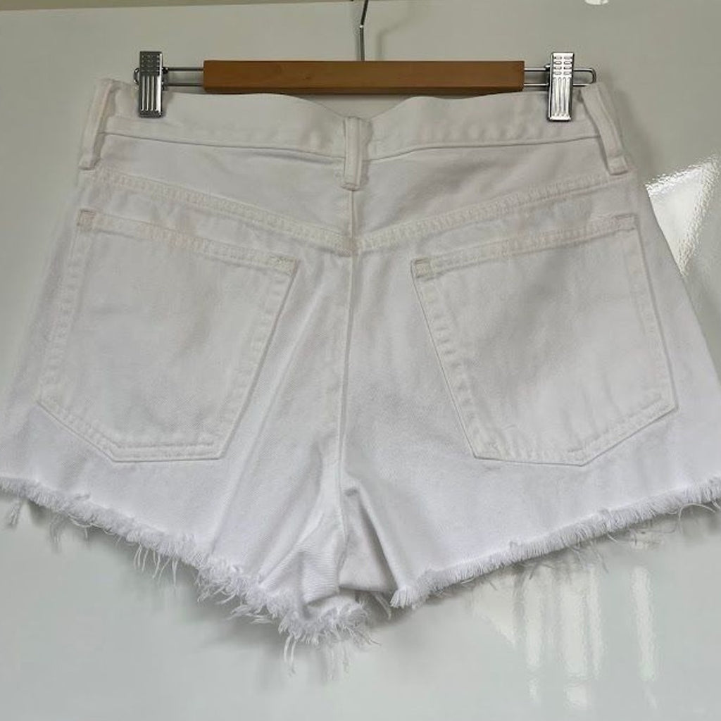 J.Crew White relaxed Denim Cutoffs | 28