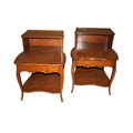 Grandmillennial French Provincial Two-Tier End Tables or Night Stands |  Pair