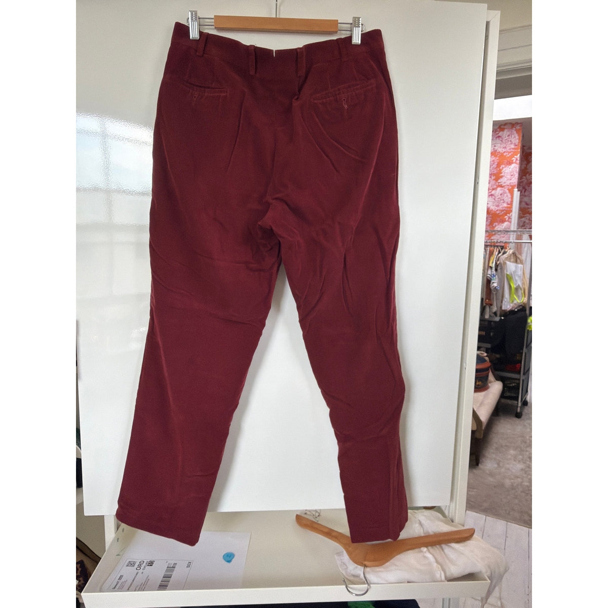 Peter Millar Burgundy Corduroy Pants Duca Visconti Italian Cord Mens 36