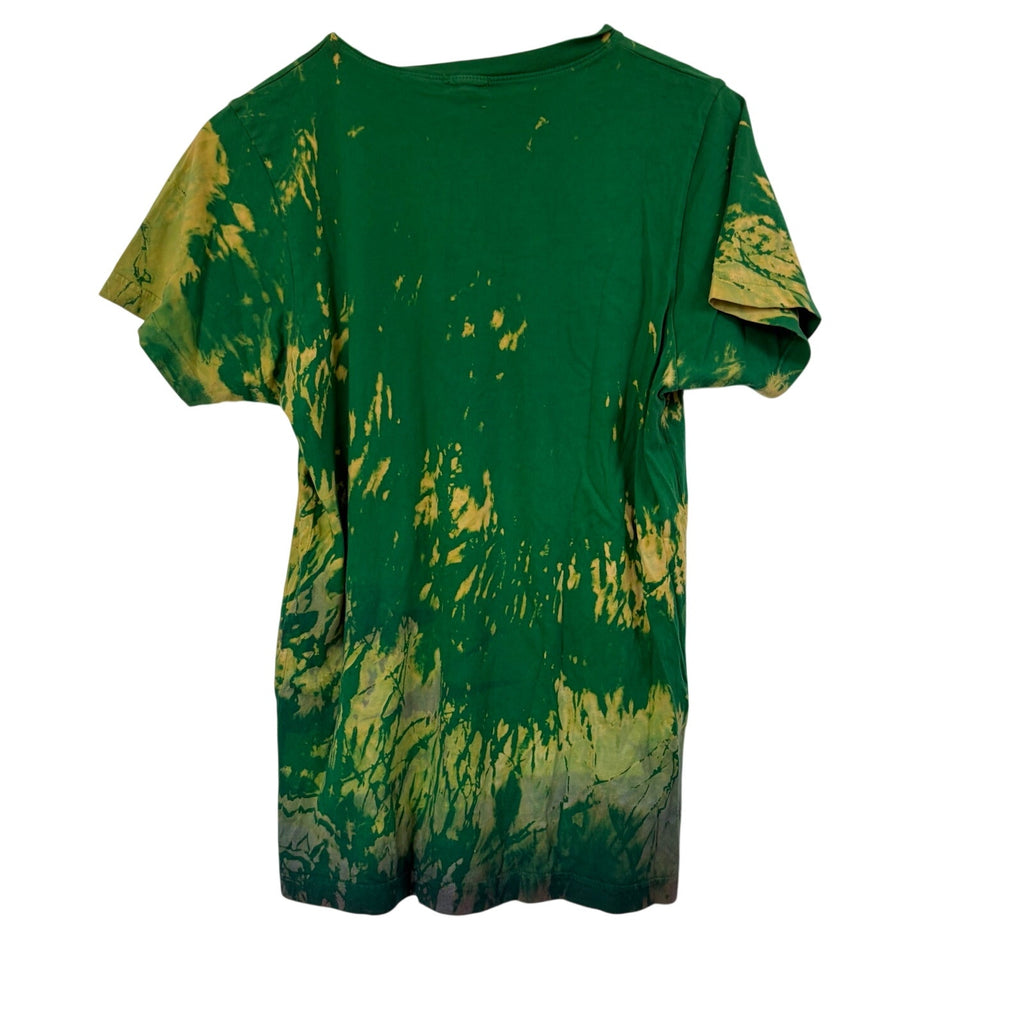 Rare Y2K C. Ronson Charlotte Ronson Bleached Sneaker Graphic Tee Green NYC S