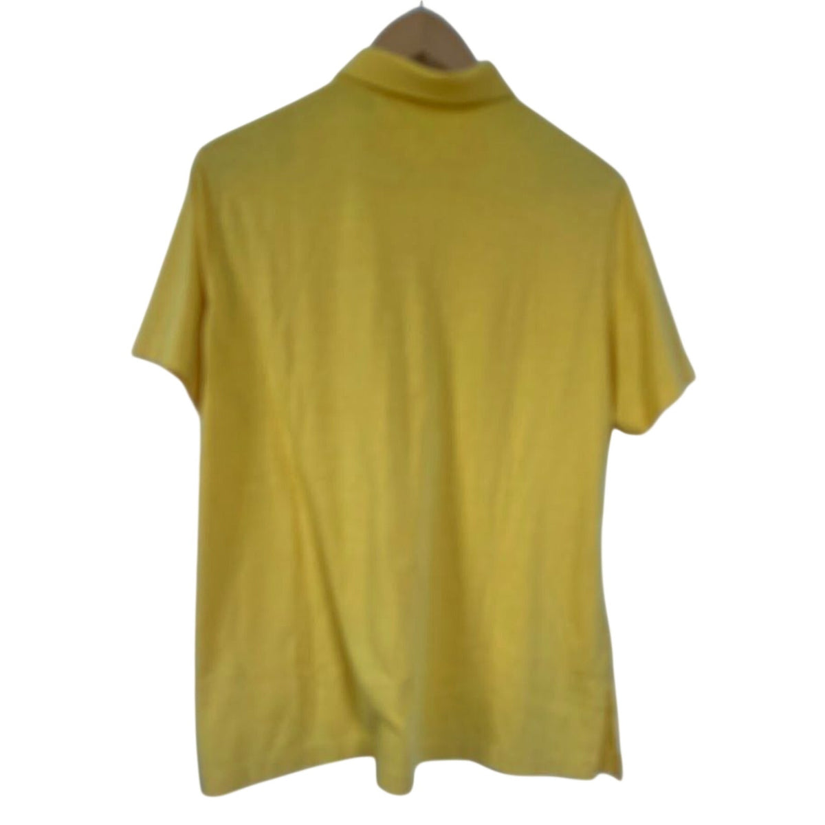 Vintage David Smith Mustard Yellow Golf Polo round Buttons Size L