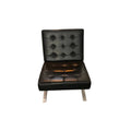 Sunday Pick Up - Hoboken Barcelona-Style Lounge Chair | Black Tufted Vinyl | MCM | sunday p/u  hoboken